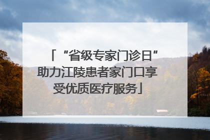 “省级专家门诊日”助力江陵患者家门口享受优质医疗服务