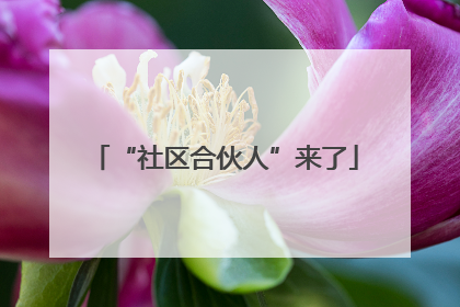 “社区合伙人”来了