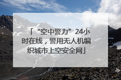 “空中警力”24小时在线，警用无人机编织城市上空安全网