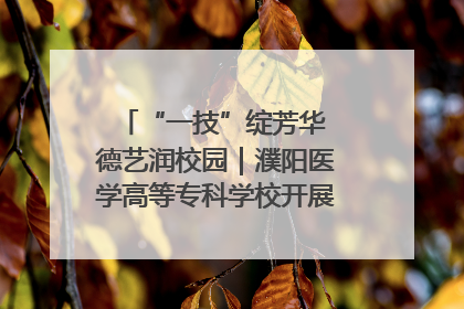 “一技”绽芳华 德艺润校园｜濮阳医学高等专科学校开展丰富多彩的职业教育活动周主题活动