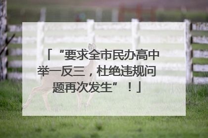 “要求全市民办高中举一反三，杜绝违规问题再次发生”！