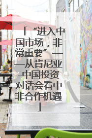 “进入中国市场，非常重要”——从肯尼亚-中国投资对话会看中非合作机遇