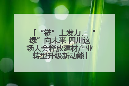 “链”上发力、“绿”向未来 四川这场大会释放建材产业转型升级新动能