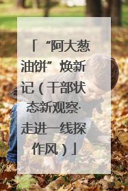 “阿大葱油饼”焕新记（干部状态新观察·走进一线探作风）