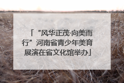 “风华正茂·向美而行”河南省青少年美育展演在省文化馆举办