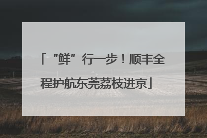 “鲜”行一步！顺丰全程护航东莞荔枝进京