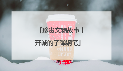 珍贵文物故事丨开诚的子弹钢笔