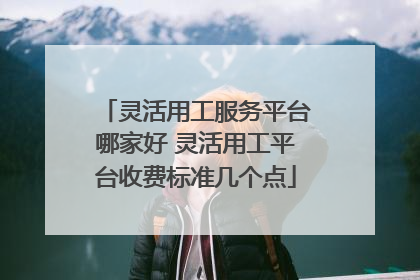 灵活用工服务平台哪家好 灵活用工平台收费标准几个点