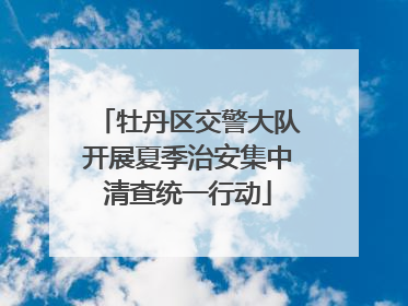 牡丹区交警大队开展夏季治安集中清查统一行动