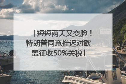 短短两天又变脸！特朗普同意推迟对欧盟征收50%关税