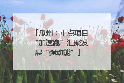 瓜州：重点项目“加速跑”汇聚发展“强动能”