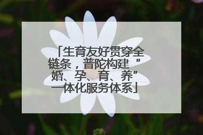 生育友好贯穿全链条，普陀构建“婚、孕、育、养”一体化服务体系