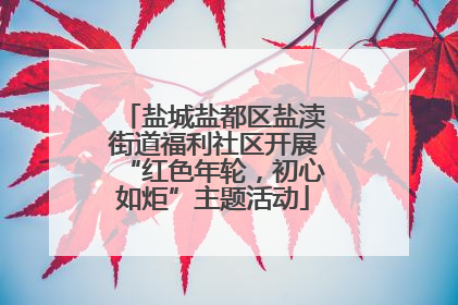 盐城盐都区盐渎街道福利社区开展“红色年轮，初心如炬”主题活动