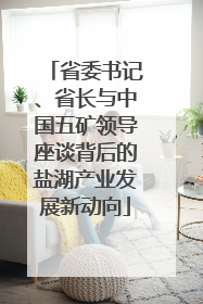 省委书记、省长与中国五矿领导座谈背后的盐湖产业发展新动向