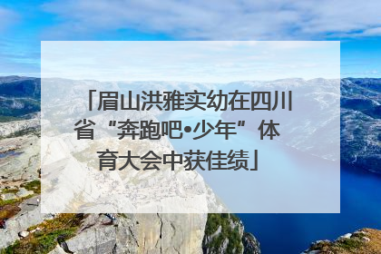 眉山洪雅实幼在四川省“奔跑吧•少年”体育大会中获佳绩