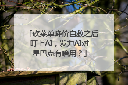 砍菜单降价自救之后盯上AI，发力AI对星巴克有啥用？