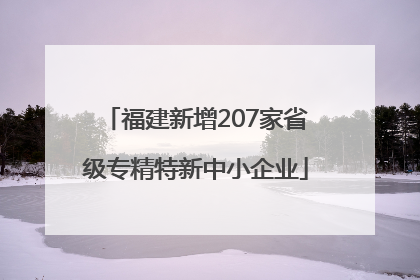 福建新增207家省级专精特新中小企业