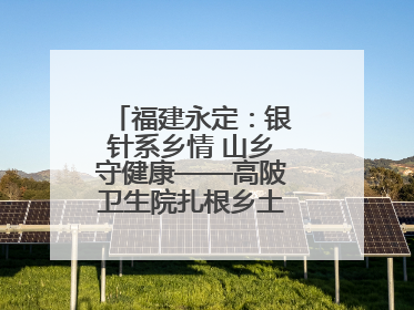 福建永定：银针系乡情 山乡守健康——高陂卫生院扎根乡土的“针”功夫