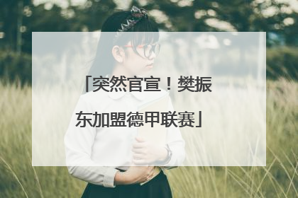 突然官宣！樊振东加盟德甲联赛