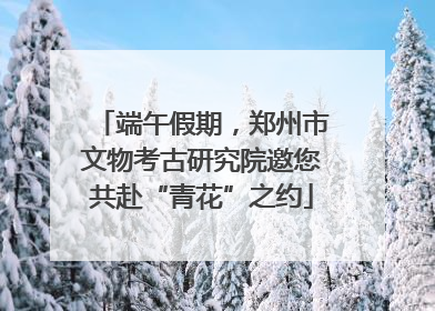 端午假期，郑州市文物考古研究院邀您共赴“青花”之约