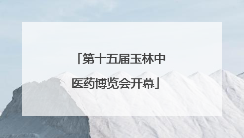 第十五届玉林中医药博览会开幕