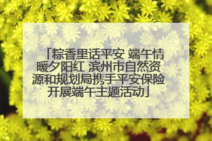 粽香里话平安 端午情暖夕阳红 滨州市自然资源和规划局携手平安保险开展端午主题活动