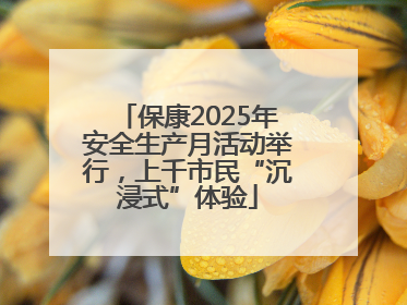 保康2025年安全生产月活动举行，上千市民“沉浸式”体验