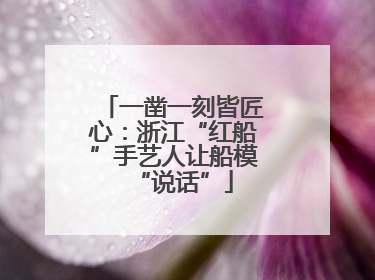 一凿一刻皆匠心：浙江“红船”手艺人让船模“说话”