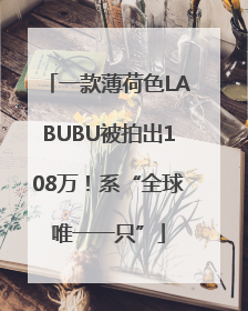 一款薄荷色LABUBU被拍出108万！系“全球唯一一只”