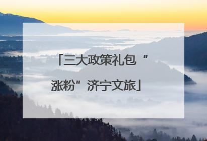 三大政策礼包“涨粉”济宁文旅