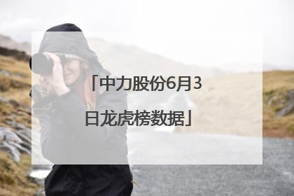 中力股份6月3日龙虎榜数据