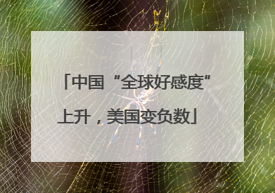 中国“全球好感度”上升，美国变负数