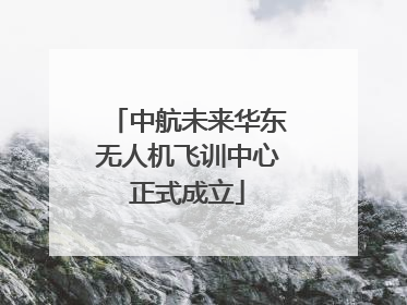 中航未来华东无人机飞训中心正式成立