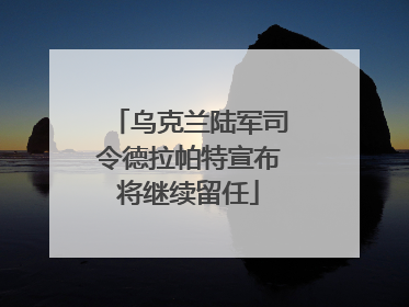 乌克兰陆军司令德拉帕特宣布将继续留任