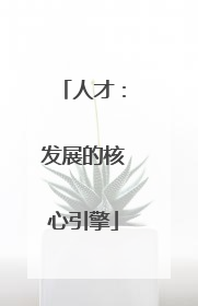 人才：发展的核心引擎