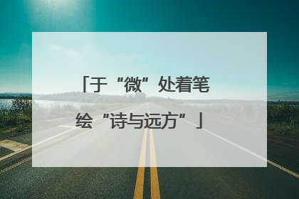 于“微”处着笔 绘“诗与远方”