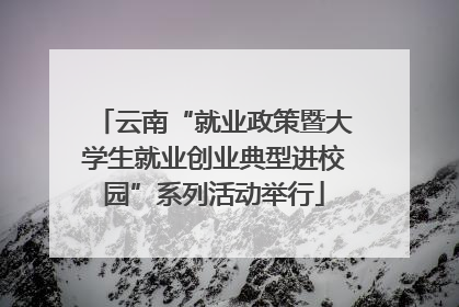 云南“就业政策暨大学生就业创业典型进校园”系列活动举行