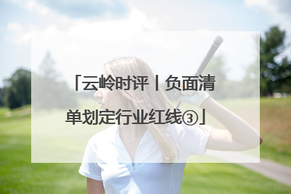 云岭时评丨负面清单划定行业红线③