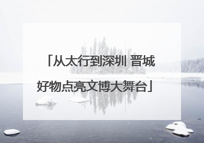 从太行到深圳 晋城好物点亮文博大舞台