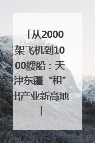 从2000架飞机到1000艘船：天津东疆“租”出产业新高地