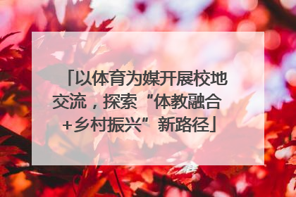 以体育为媒开展校地交流，探索“体教融合+乡村振兴”新路径