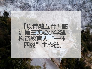 以诗融五育！临沂第三实验小学建构诗教育人“一体四翼”生态链