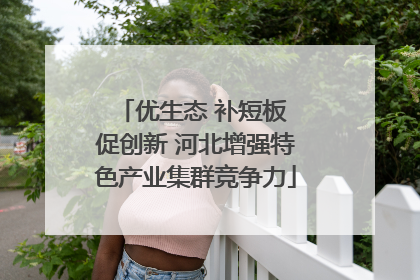优生态 补短板 促创新 河北增强特色产业集群竞争力