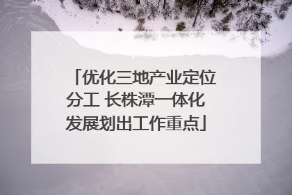 优化三地产业定位分工 长株潭一体化发展划出工作重点
