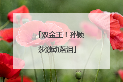 双金王！孙颖莎激动落泪