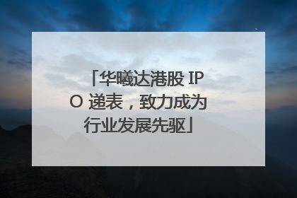 华曦达港股 IPO 递表，致力成为行业发展先驱