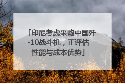 印尼考虑采购中国歼-10战斗机,正评估性能与成本优势