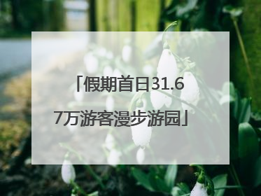 假期首日31.67万游客漫步游园