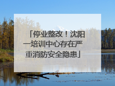 停业整改！沈阳一培训中心存在严重消防安全隐患