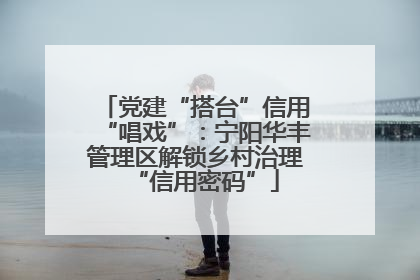 党建“搭台”信用“唱戏”：宁阳华丰管理区解锁乡村治理“信用密码”